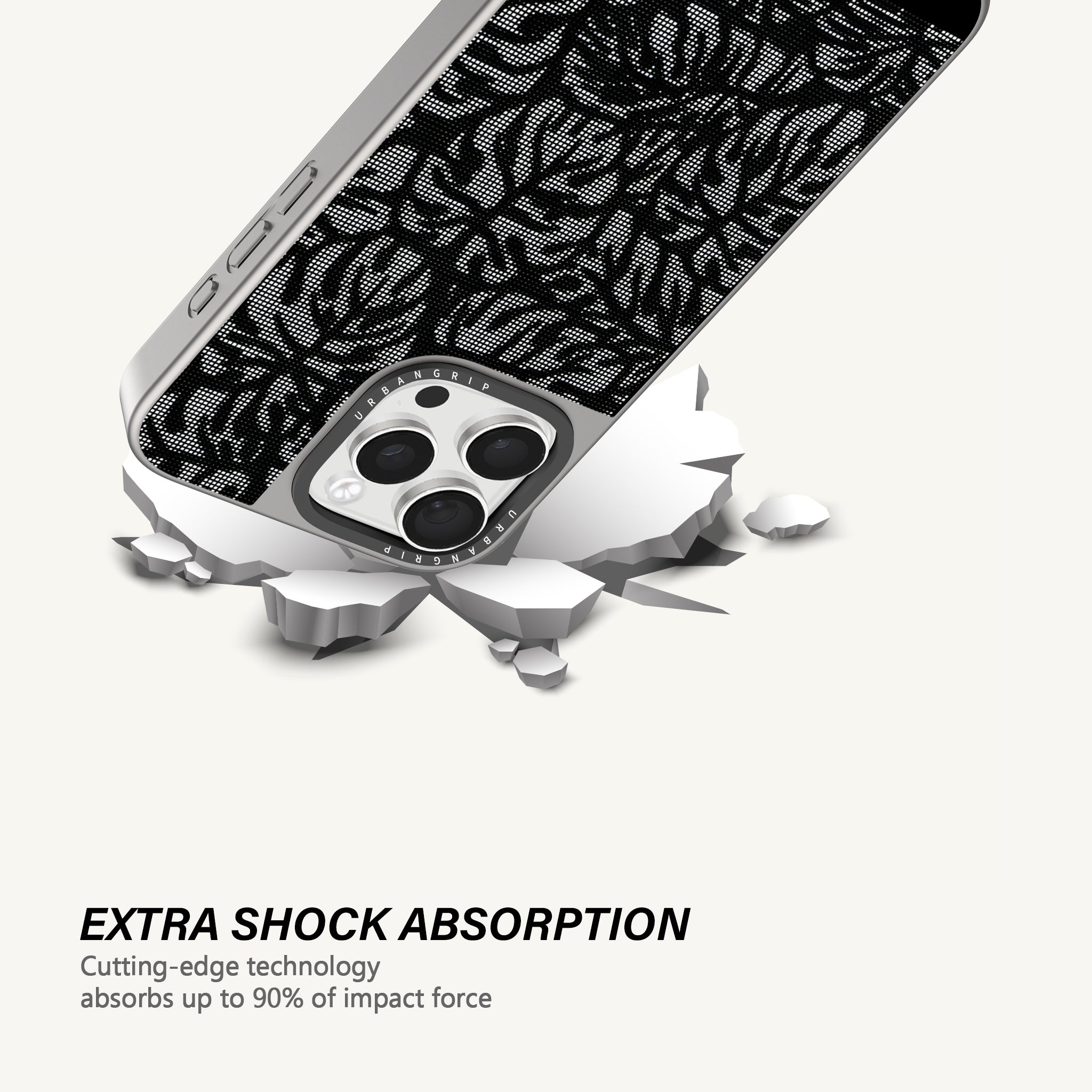 Noir Leaf Fusion Case - MagSafe