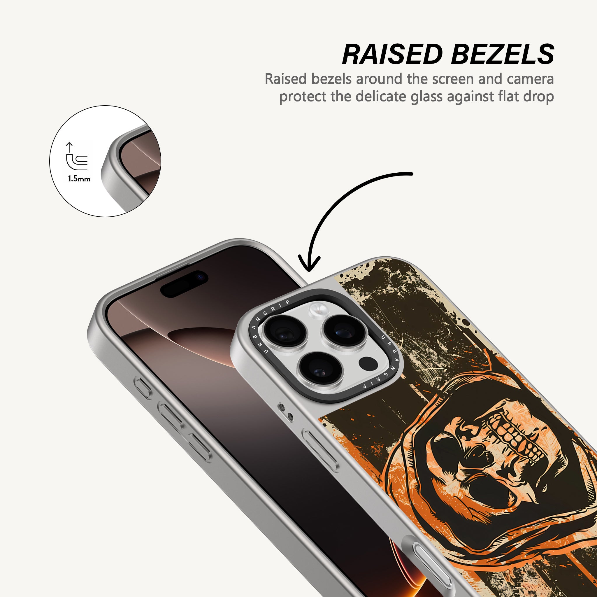 Grunge Hooded Skull Case - MagSafe