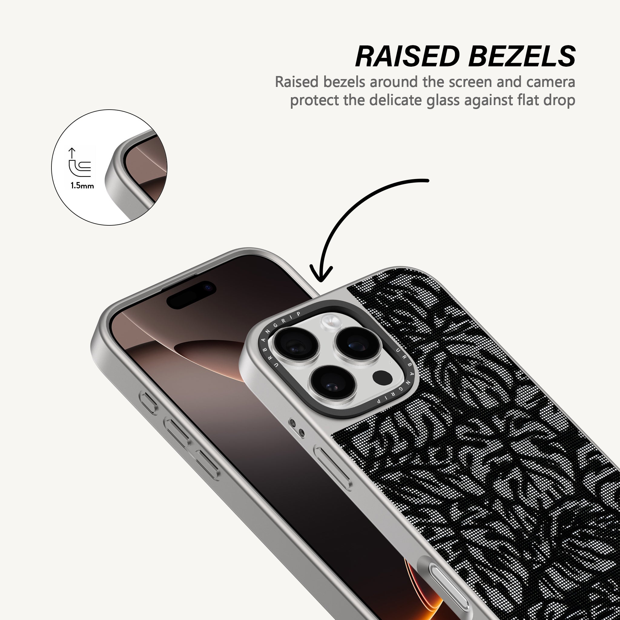 Noir Leaf Fusion Case - MagSafe