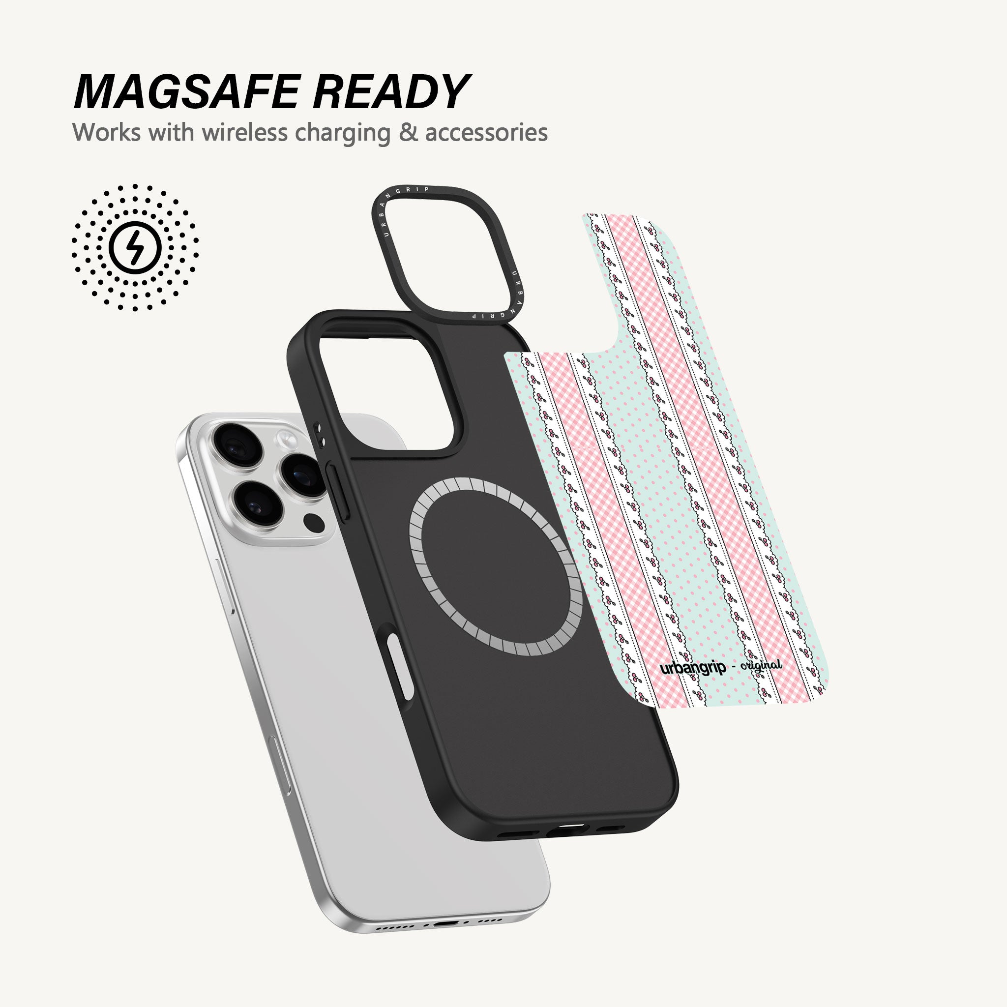 Pastel Bloom Stripe Case - MagSafe