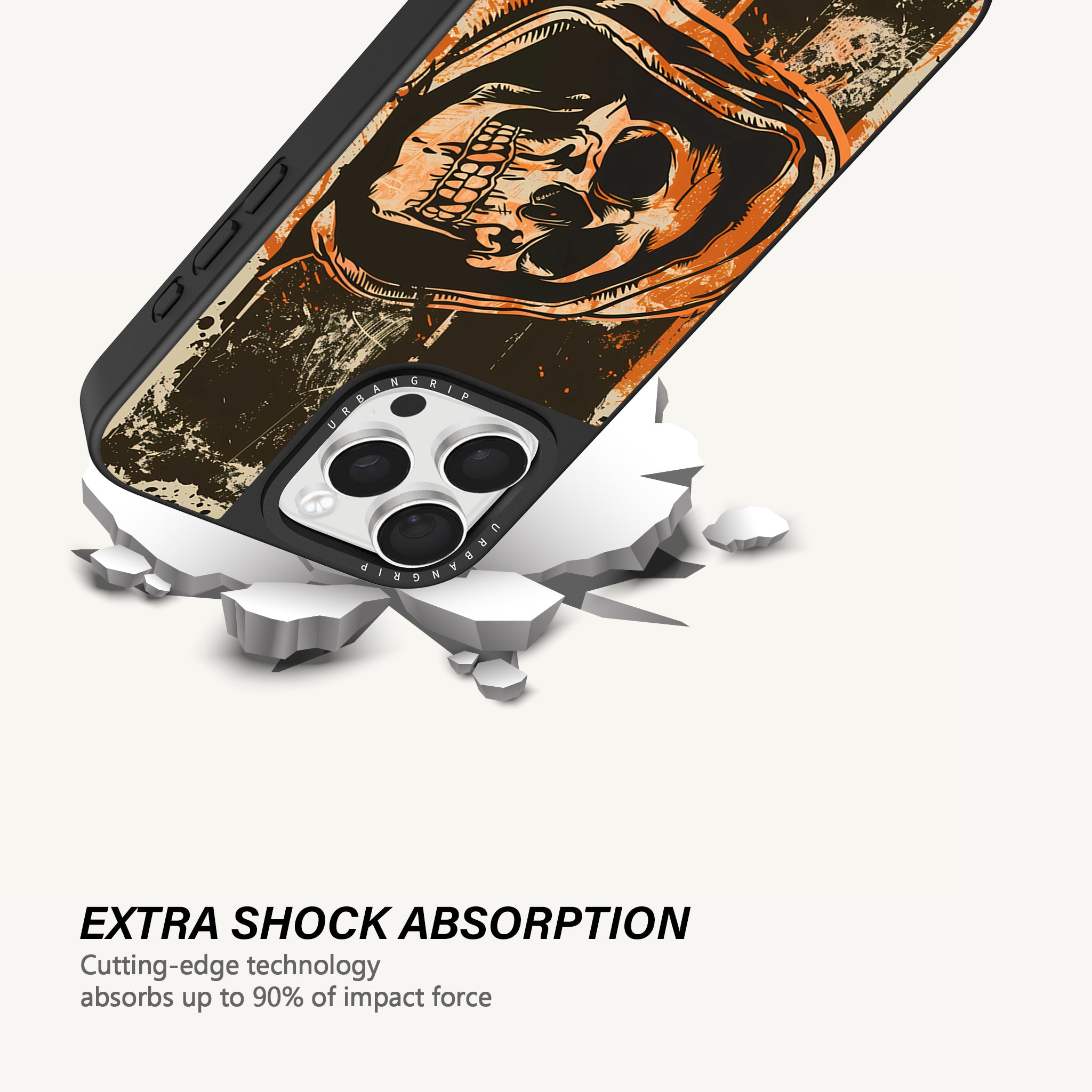 Grunge Hooded Skull Case - MagSafe