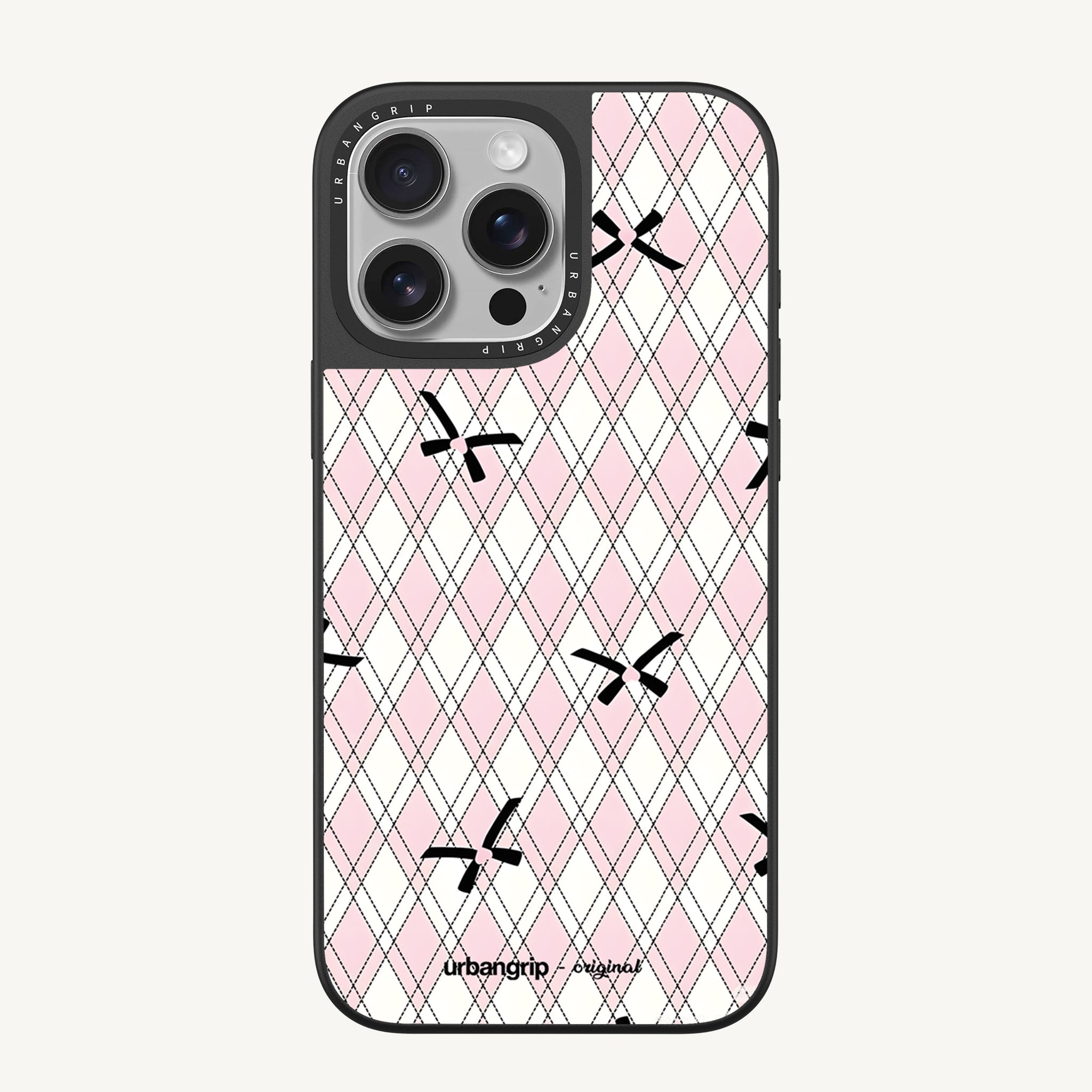 Pink Plaid Ribbon Case - MagSafe