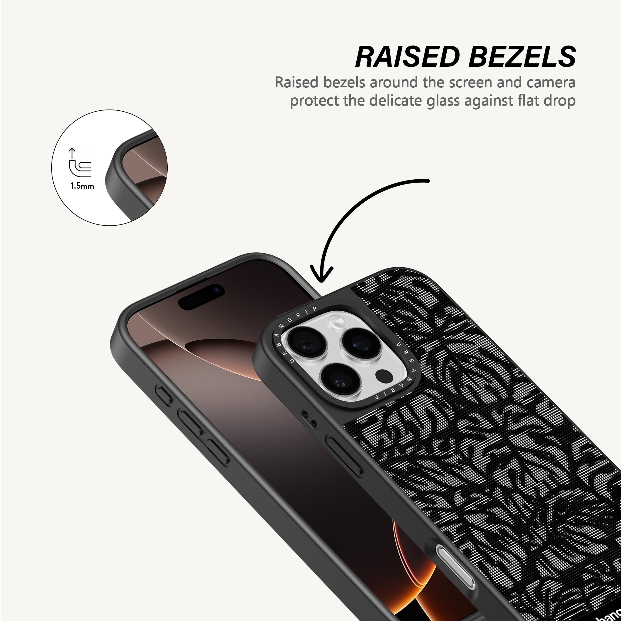 Noir Leaf Fusion Case - MagSafe