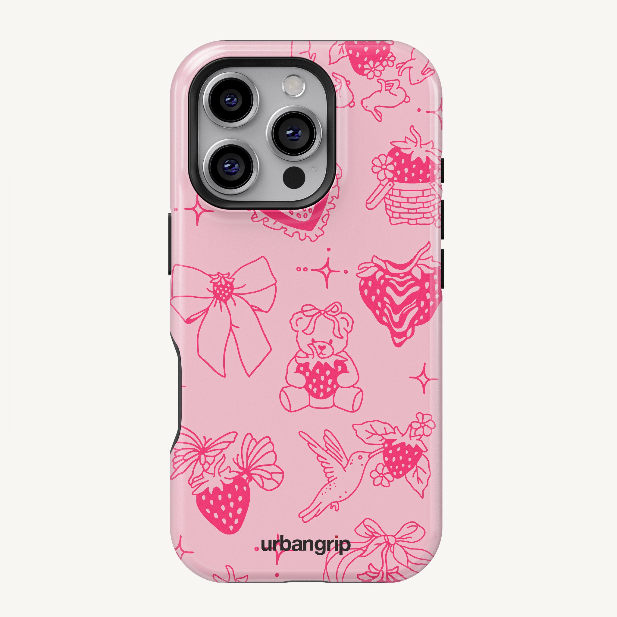 Strawberry Teddy Case - Tough MagSafe