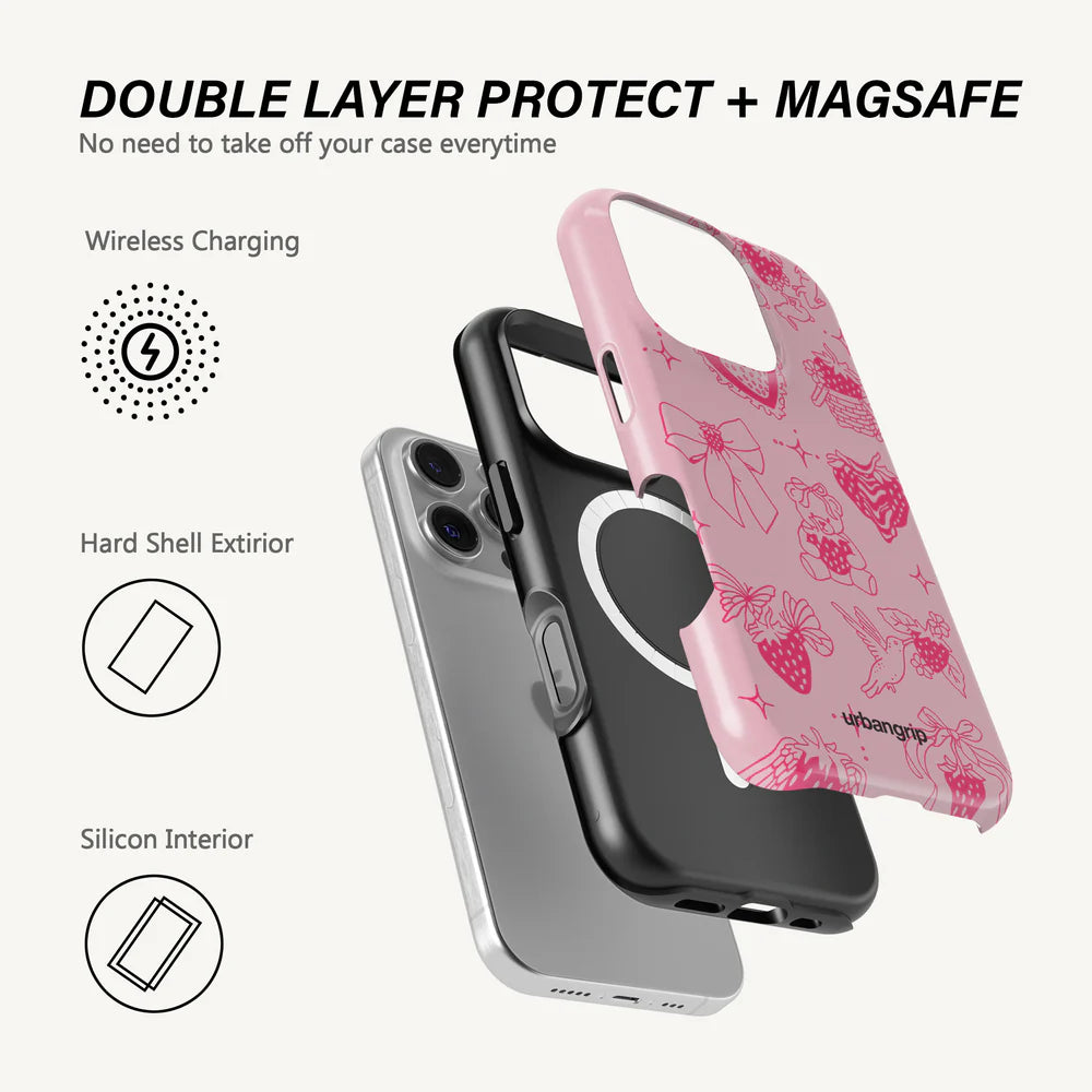Strawberry Teddy Case - Tough MagSafe