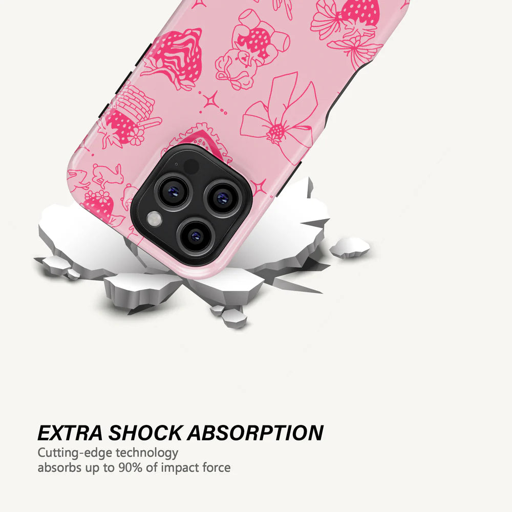 Strawberry Teddy Case - Tough MagSafe